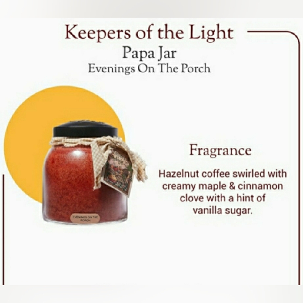 EVENING ON THE PORCH -A Cheerful Giver Papa Jar Scented Candle, 34 oz - Picture 10 of 13